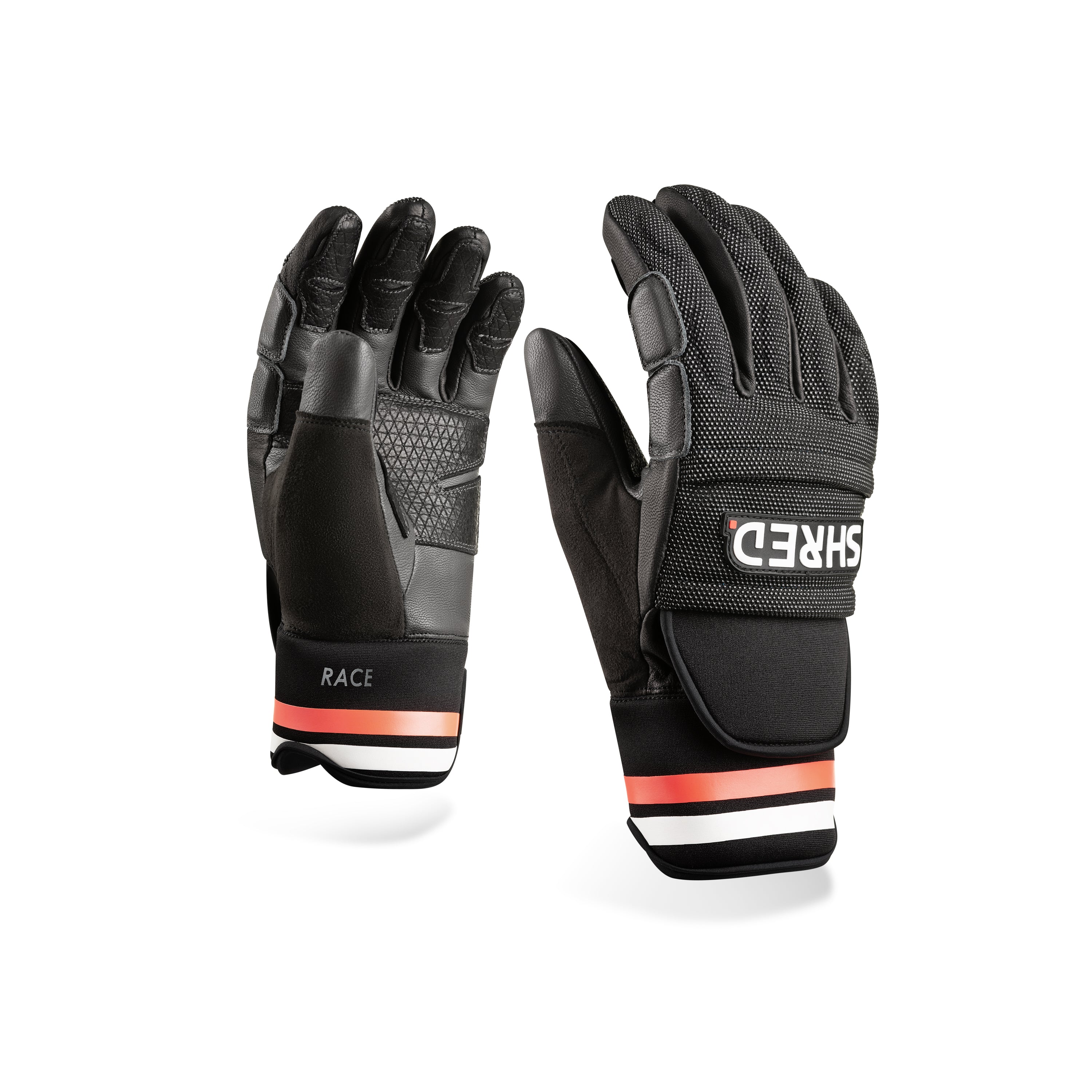 SKI RACE PROTECTIVE GLOVES BLACK/RUST